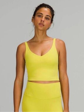 LULULEMON CROPPED ALIGN TANK YELLOW